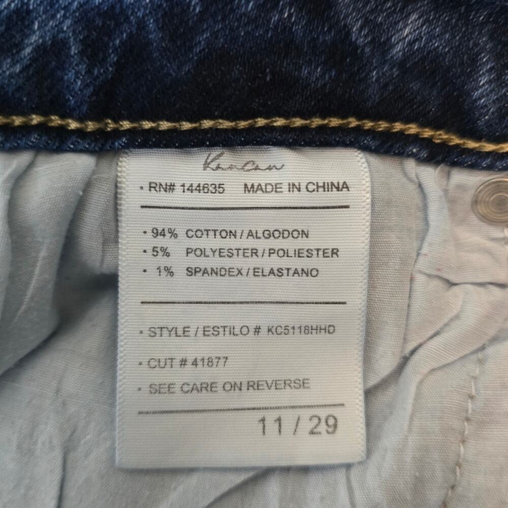 Kancan Whiskering Distressed Exposed Button Fly W… - image 4